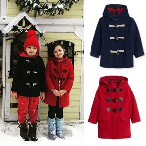 Kids Duffle Winter Wool Coats
